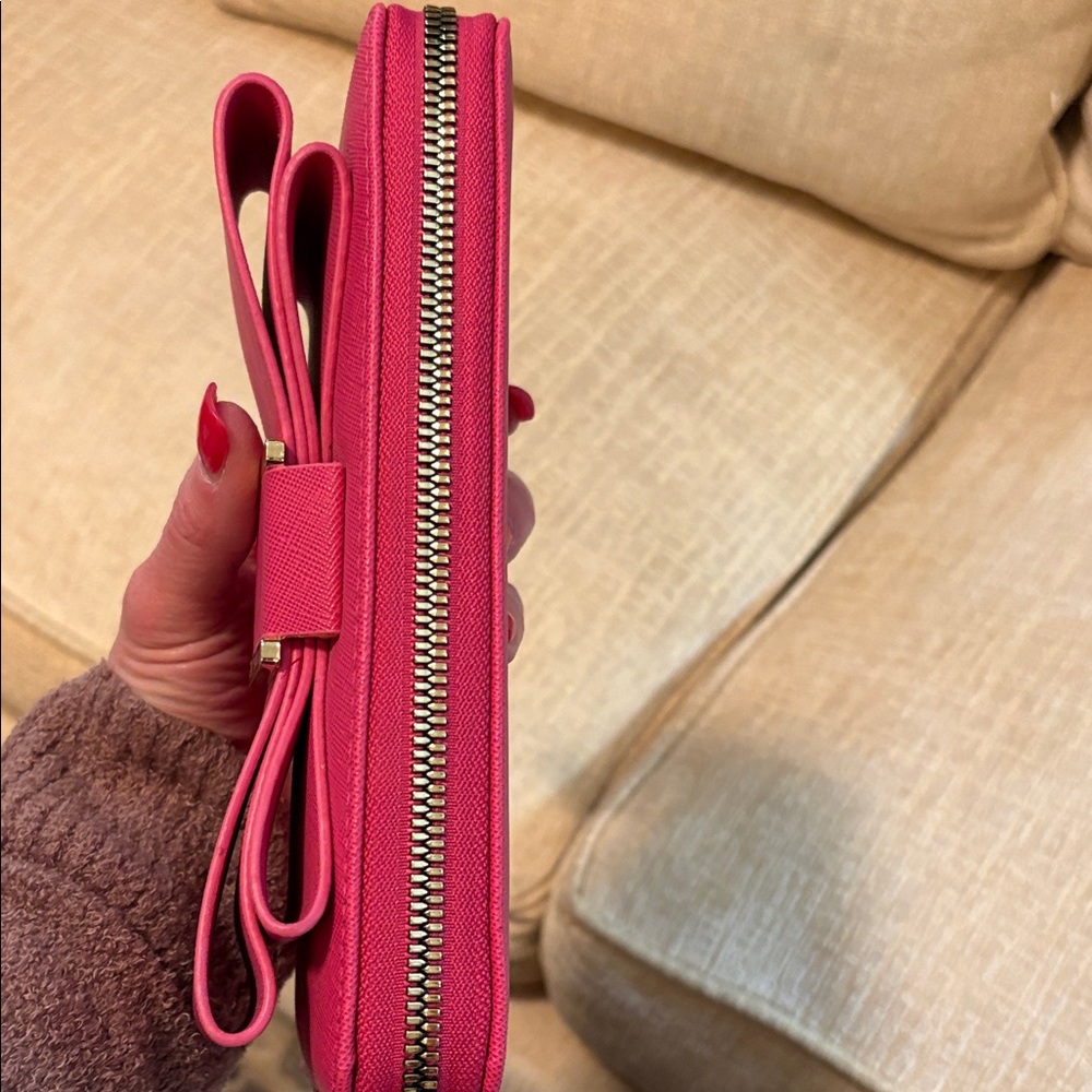 Betsey Johnson Fuchsia Clutch with Bow Detail - Picture 9 of 14